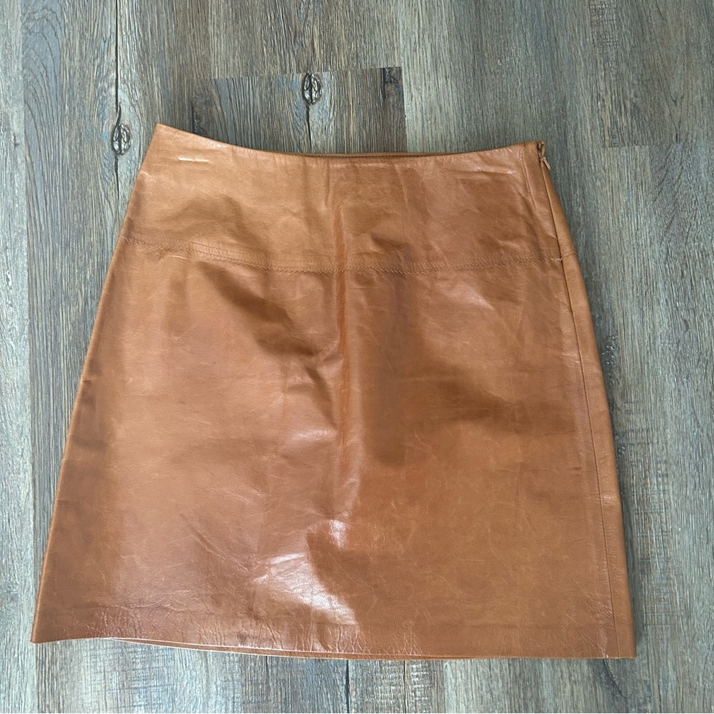 Cache Leather Skirt
